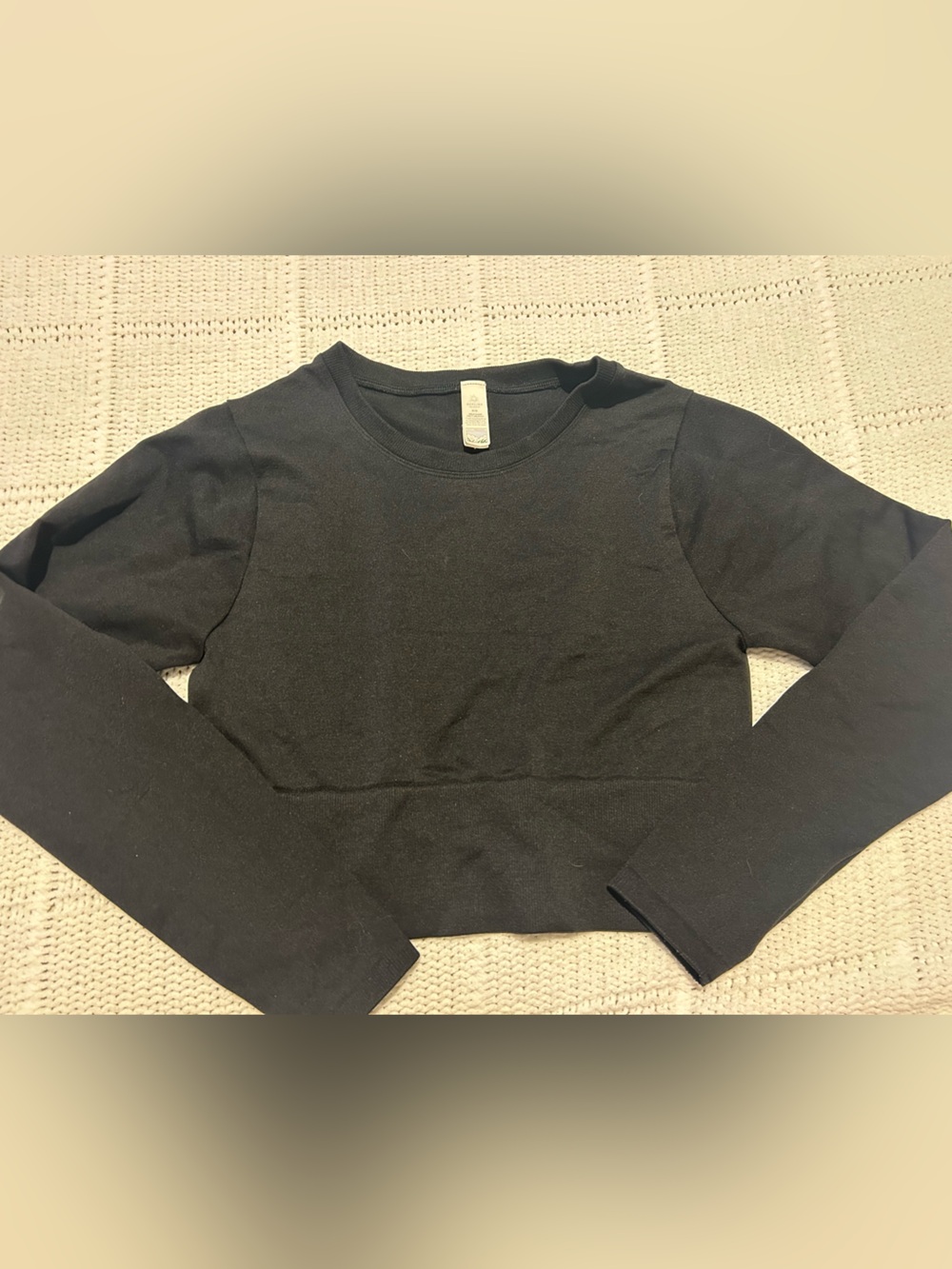 Aerie Black Women's Long Sleeve Athletic Crop Top